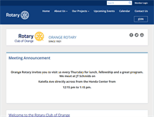Tablet Screenshot of orange-rotary.org